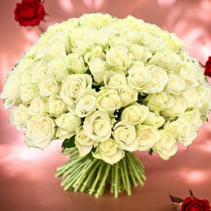 100 White Roses - Weekly Special