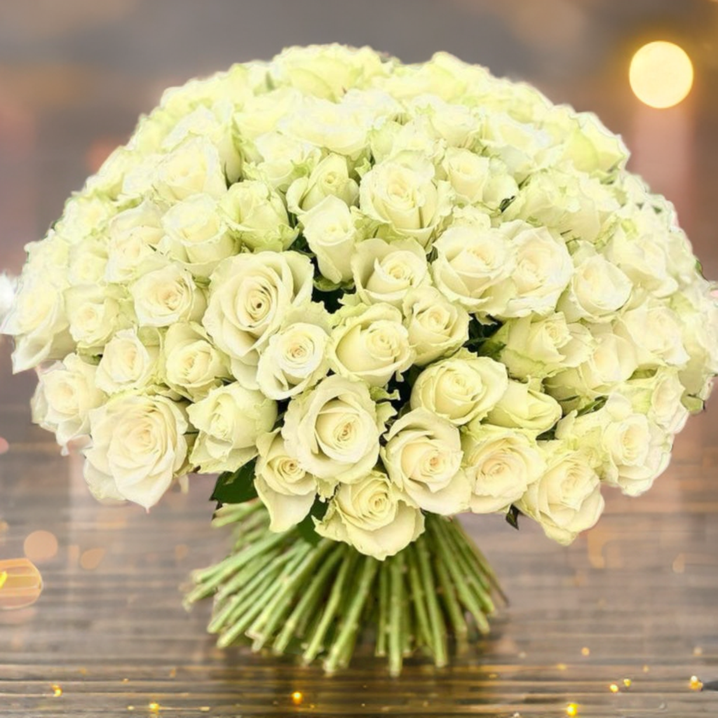 100 White Roses - Weekly Special