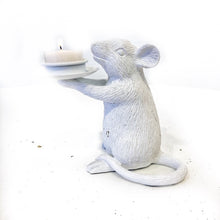 Load image into Gallery viewer, White mouse tea light holder

