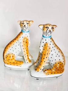Ceramic Sitting Leopards