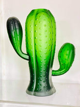 Load image into Gallery viewer, Large glass cactus vase
