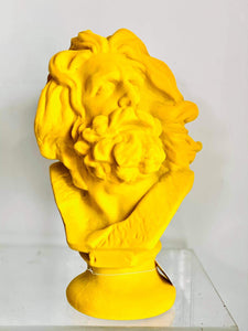 Large Yellow Marseillaise Flock Bust