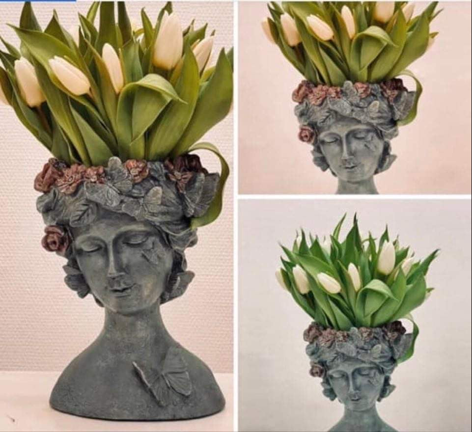 Tulips lady vase